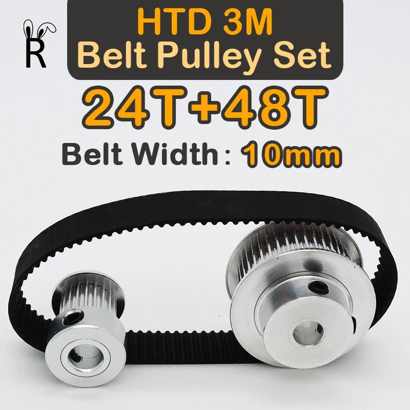 HTD 3M Ʈ  Ʈ, Ÿ̹  Ʈ, 24 , 48 , HTD3M   ŰƮ, Ʈ ʺ 10mm, 24 T, 48 T